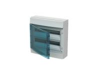 Rozvodnice nstn, 36 Modul (18x2), plastov prhledn dvka, kryt IP65, ada Mistral65, vetn svorek N+PE (26 + 26) ABB 1S