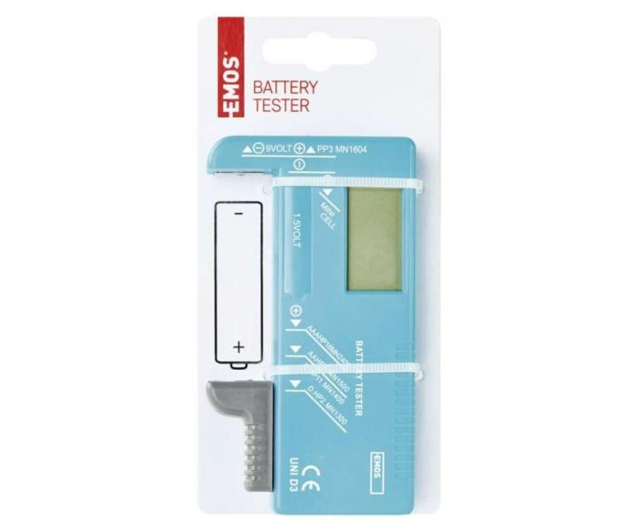 Univerzln tester bateri (AA, AAA, C, D, 9V, knoflkovch) Emos N0322