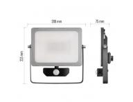 LED reflektor ILIO s pohybovm idlem, 51W, ern, neutrln bl Emos ZS2940