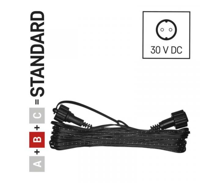 Prodluovac kabel pro spojovac etzy Standard ern, 10 m, venkovn i vnitn Emos D1ZB01