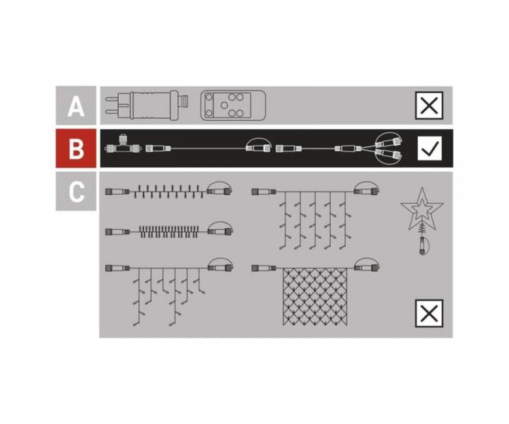 Prodluovac kabel pro spojovac etzy Standard ern, 10 m, venkovn i vnitn Emos D1ZB01
