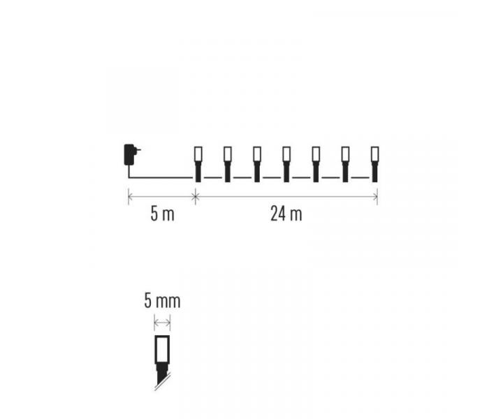 LED vnon etz, 24 m, venkovn i vnitn, studen bl, asova Emos D4AC05