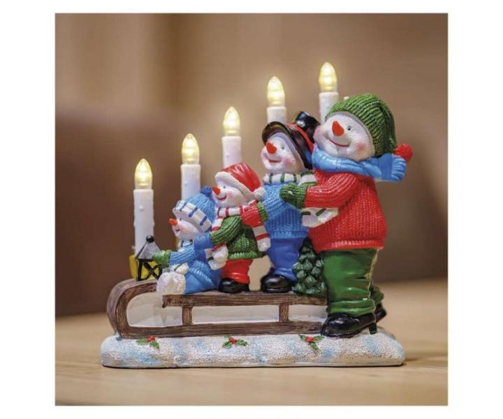 LED svcen  snhulci na sanch, 24 cm, 2x AA, vnitn, tepl bl, asova Emos DCAW15
