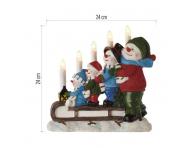 LED svcen  snhulci na sanch, 24 cm, 2x AA, vnitn, tepl bl, asova Emos DCAW15