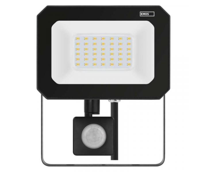 LED reflektor SIMPO s pohybovm idlem, 30 W, ern, neutrln bl Emos ZS2333