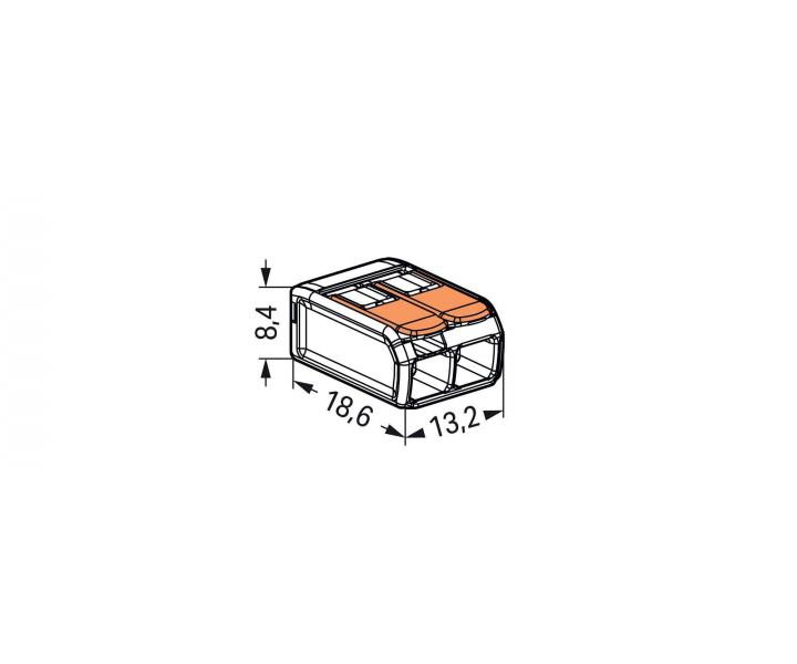 Svorka s pkou Wago 221-412 - 2x4 mm2