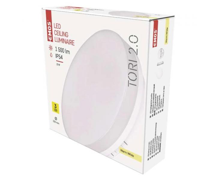 Kruhov pisazen LED svtidlo Emos Tori ZM4121, IP54, 15 W, tepl bl