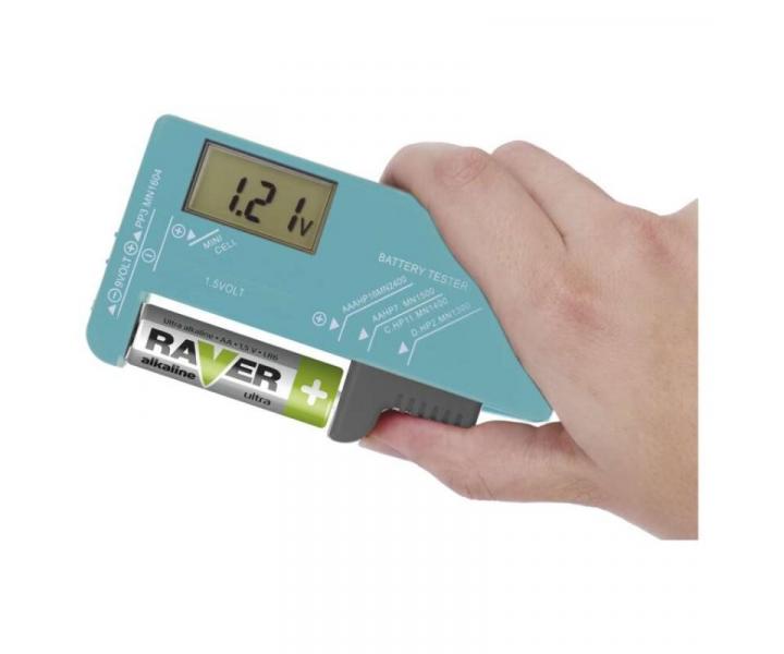 Univerzln tester bateri (AA, AAA, C, D, 9V, knoflkovch) Emos N0322