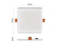 LED vestavn svtidlo VIXXO, tvercov, bl, 13,5W neut.b.,IP65 Emos ZV2142