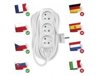 Prodluovac kabel 10 m / 3 zsuvky / bl / PVC / 1 mm2 Emos P0310