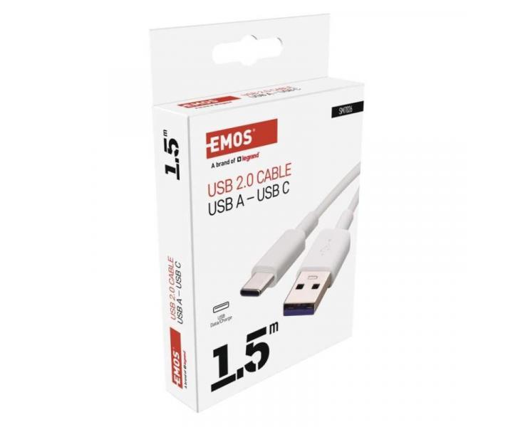 Nabjec a datov kabel USB-A 2.0 / USB-C 2.0, 1,5 m, bl Emos SM7026