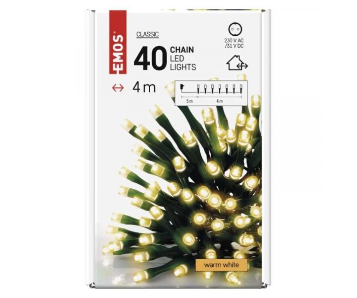 LED vnon etz, 4 m, venkovn i vnitn, tepl bl, asova Emos D4AW01