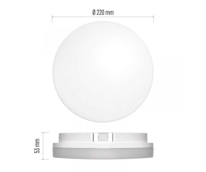 LED pisazen svtidlo TORI, kruhov bl 15W neutrln b., IP54 Emos ZM4321