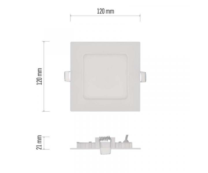 LED vestavn svtidlo NEXXO, tvercov, bl, 7W, tepl bl Emos ZD2124