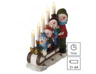 LED svcen  snhulci na sanch, 24 cm, 2x AA, vnitn, tepl bl, asova Emos DCAW15