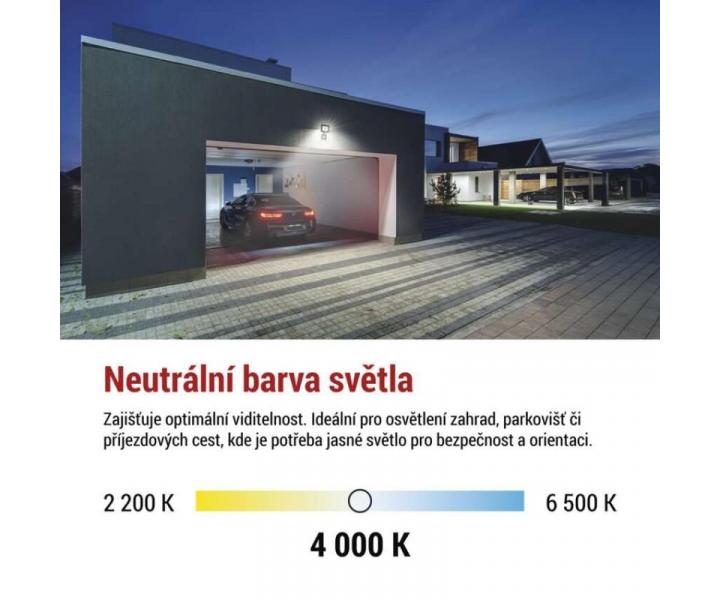 LED reflektor SIMPO s pohybovm idlem, 10 W, ern, neutrln bl Emos ZS2313