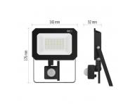 LED reflektor SIMPO s pohybovm idlem, 30 W, ern, neutrln bl Emos ZS2333