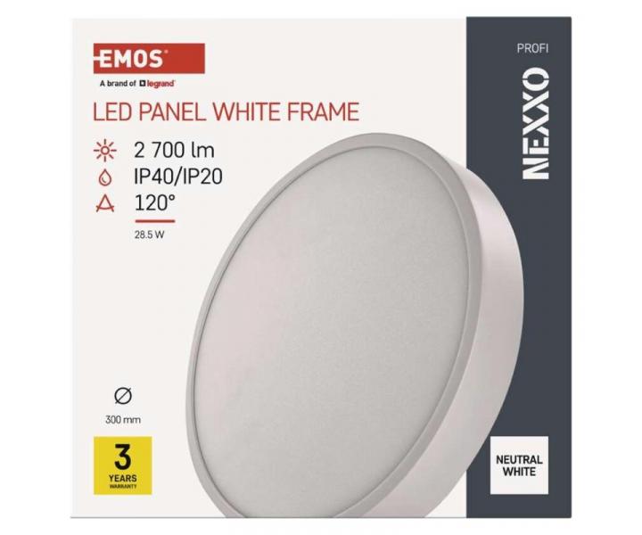 LED pisazen svtidlo NEXXO, kruhov, bl, 28,5W, neutrln bl Emos ZM5155