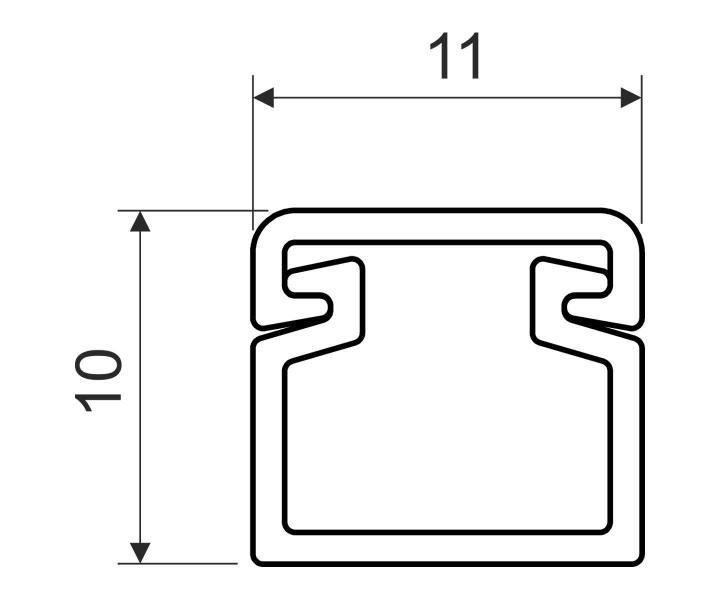 Lita vkldac LV 11x10, bl, 2 m Kopos LV 11X10_HD - 1 metr