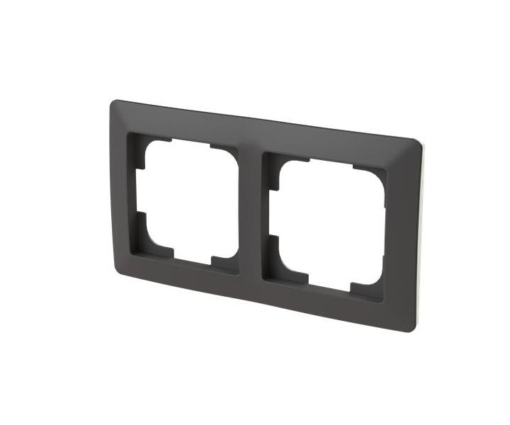 Rmeek dvojnsobn, pro vodorovnou i svislou mont ABB Zoni 3901T-A00020 137 - matn ern / bl