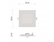 tvercov vestavn LED svtidlo Emos Nexxo ZD2125, 7 W, neutrln bl