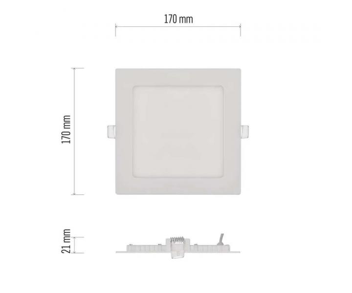 tvercov vestavn LED svtidlo Emos Nexxo ZD2135, 12,5 W, neutrln bl