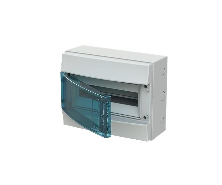 Rozvodnice nstn, 12 Modul, plastov prhledn dvka, kryt IP65, ada Mistral65, vetn svorek N+PE (11 + 11) ABB 1SLM00650