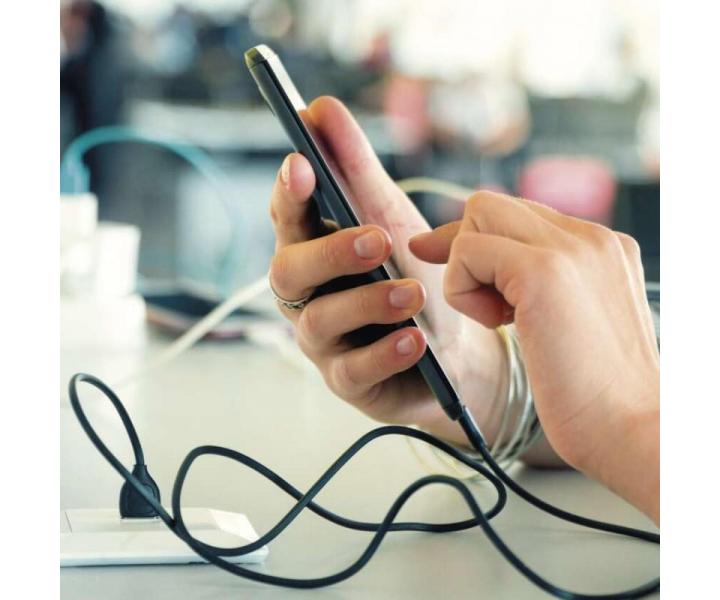 Nabjec a datov kabel USB-A 2.0 / USB-C 2.0, 1 m, bl Emos SM7025W