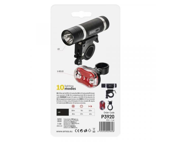 LED pedn + zadn svtilna na kolo P3920 na 5 AAA, 150 lm Emos P3920