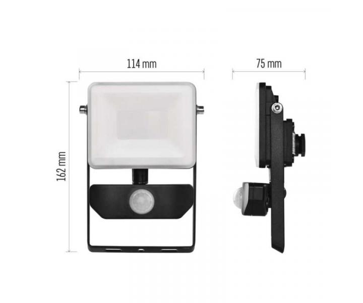 LED reflektor ILIO s pohybovm idlem, 10,5W, ern, neutrln bl Emos ZS2910