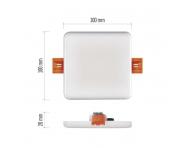 LED vestavn svtidlo VIXXO, tvercov, bl, 7,5W neutr.b.,IP65 Emos ZV2122
