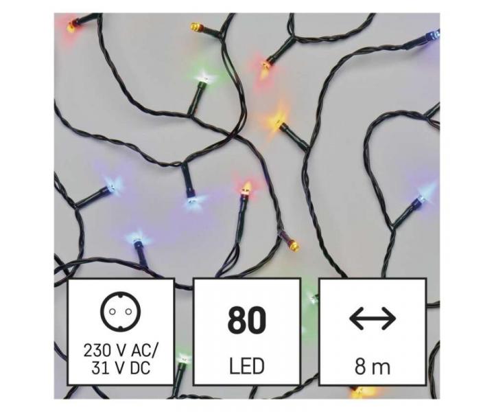 LED vnon etz, 8 m, venkovn i vnitn, multicolor, asova Emos D4AM02