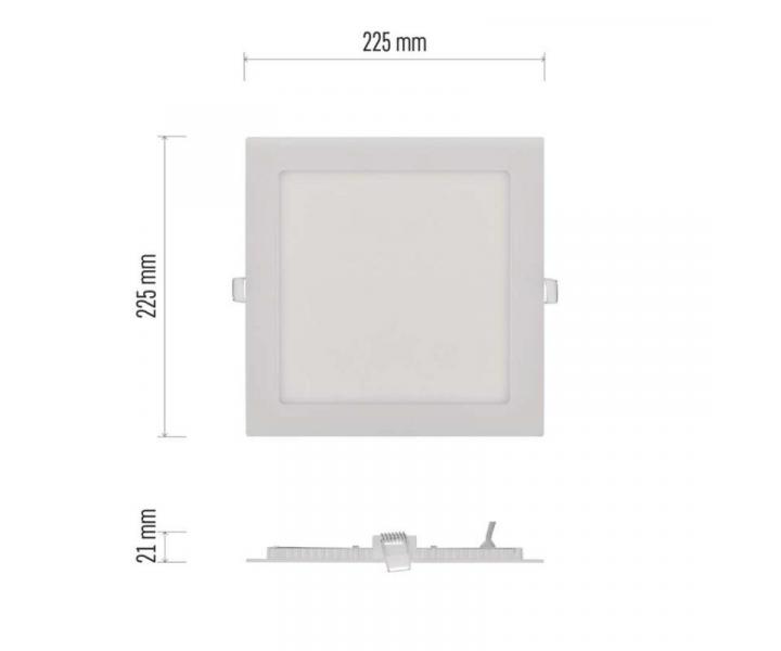 LED vestavn svtidlo NEXXO, tvercov, bl, 18W, neutrln bl Emos ZD2145