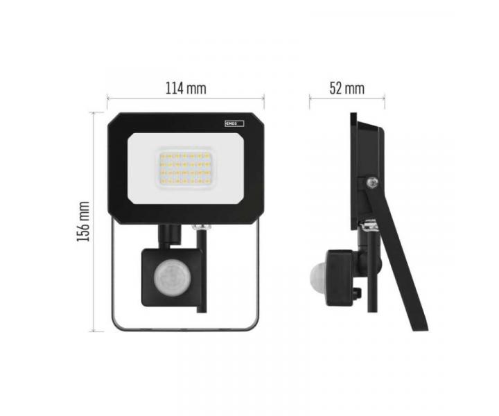 LED reflektor SIMPO s pohybovm idlem, 20 W, ern, neutrln bl Emos ZS2323