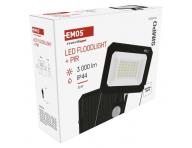 LED reflektor SIMPO s pohybovm idlem, 30 W, ern, neutrln bl Emos ZS2333
