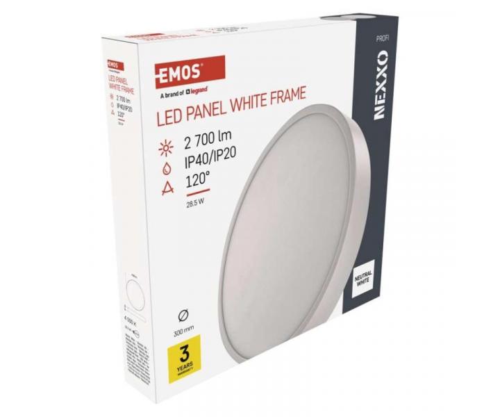 LED pisazen svtidlo NEXXO, kruhov, bl, 28,5W, neutrln bl Emos ZM5155