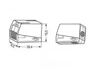 Svorka lustrov Wago 224-112 - 3x2,5 mm2