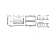 Rozvodnice na omtku Famatel Acqua 3912-TTB IP65 12 modul 215 x 305 x 110 mm