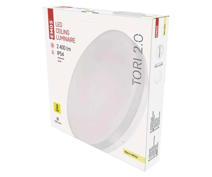 Kruhov pisazen LED svtidlo Emos Tori ZM4122, IP54, 24 W, tepl bl