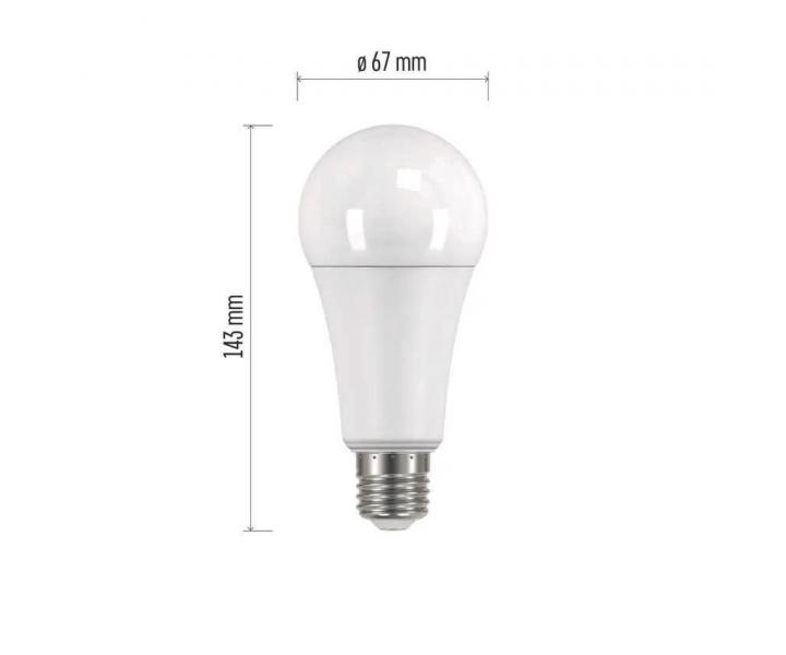 LED rovka Emos Classic A67 ZQ5173, E27, 17 W (120 W), tepl bl